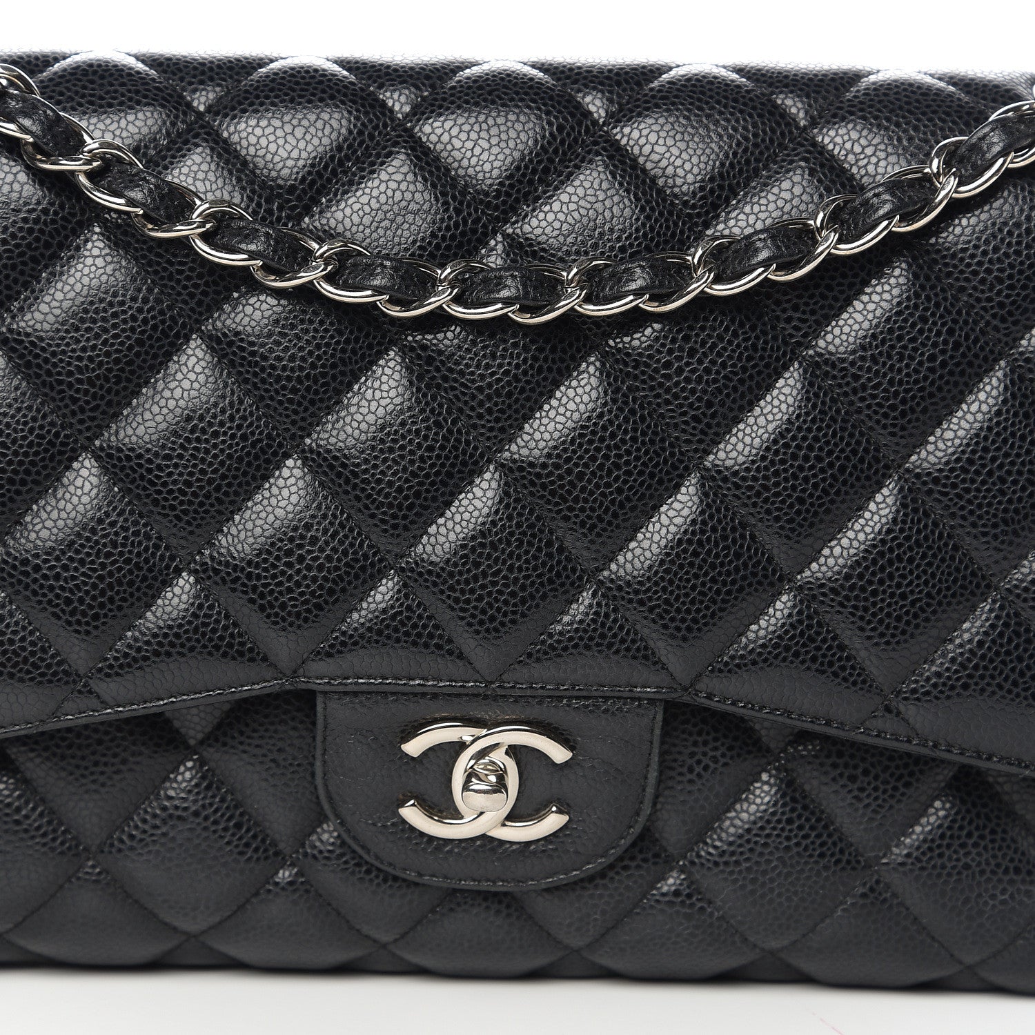 Chanel Caviar Quilted Jumbo Double Flap Black 15 of 15