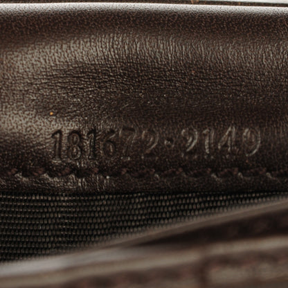 Gucci Monogram Calfskin Ladies Web Continental Wallet Beige Ebony Cocoa 7 of 7