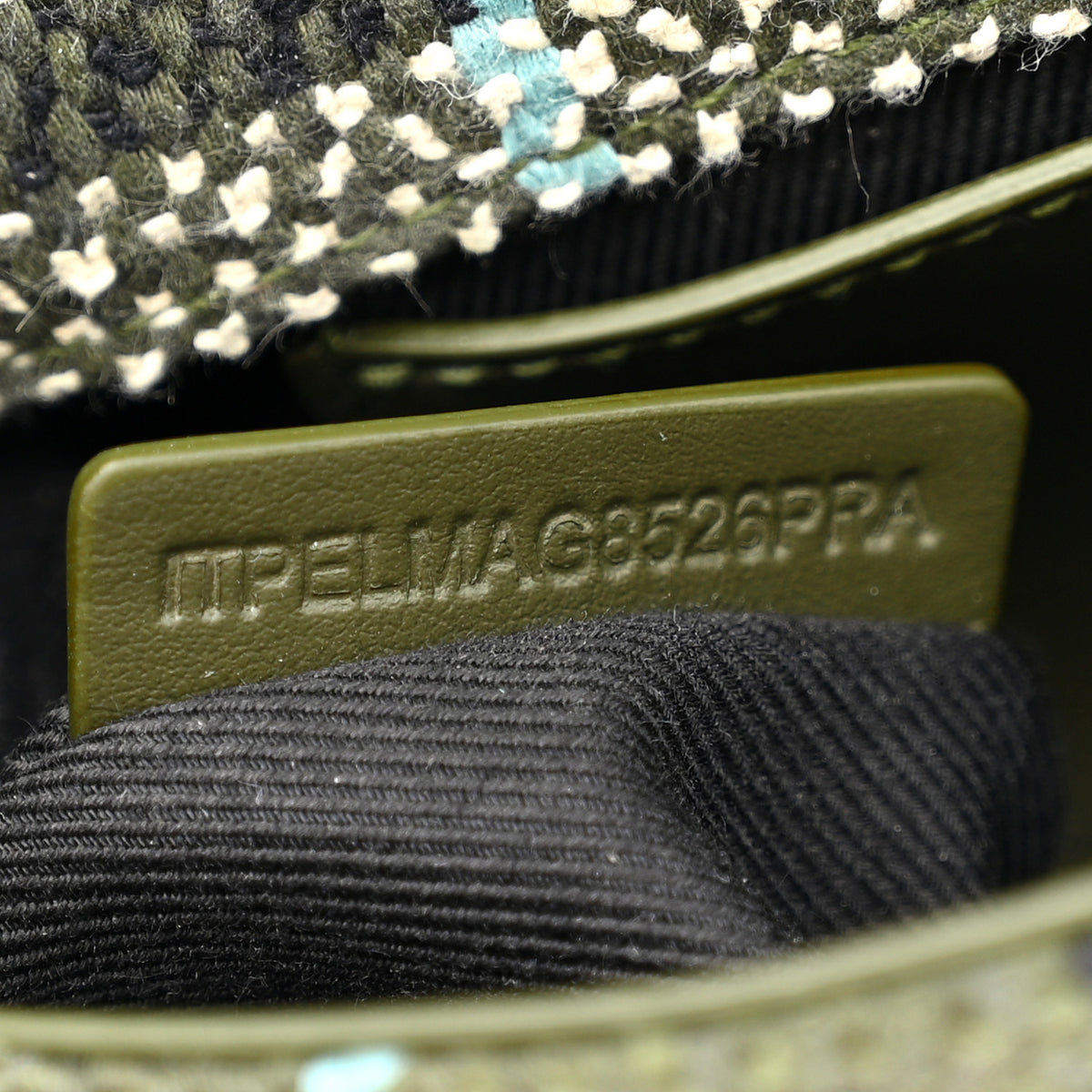 Burberry Calfskin Boucle Check Mini Lola Chain Bag Olive Green 7 of 11