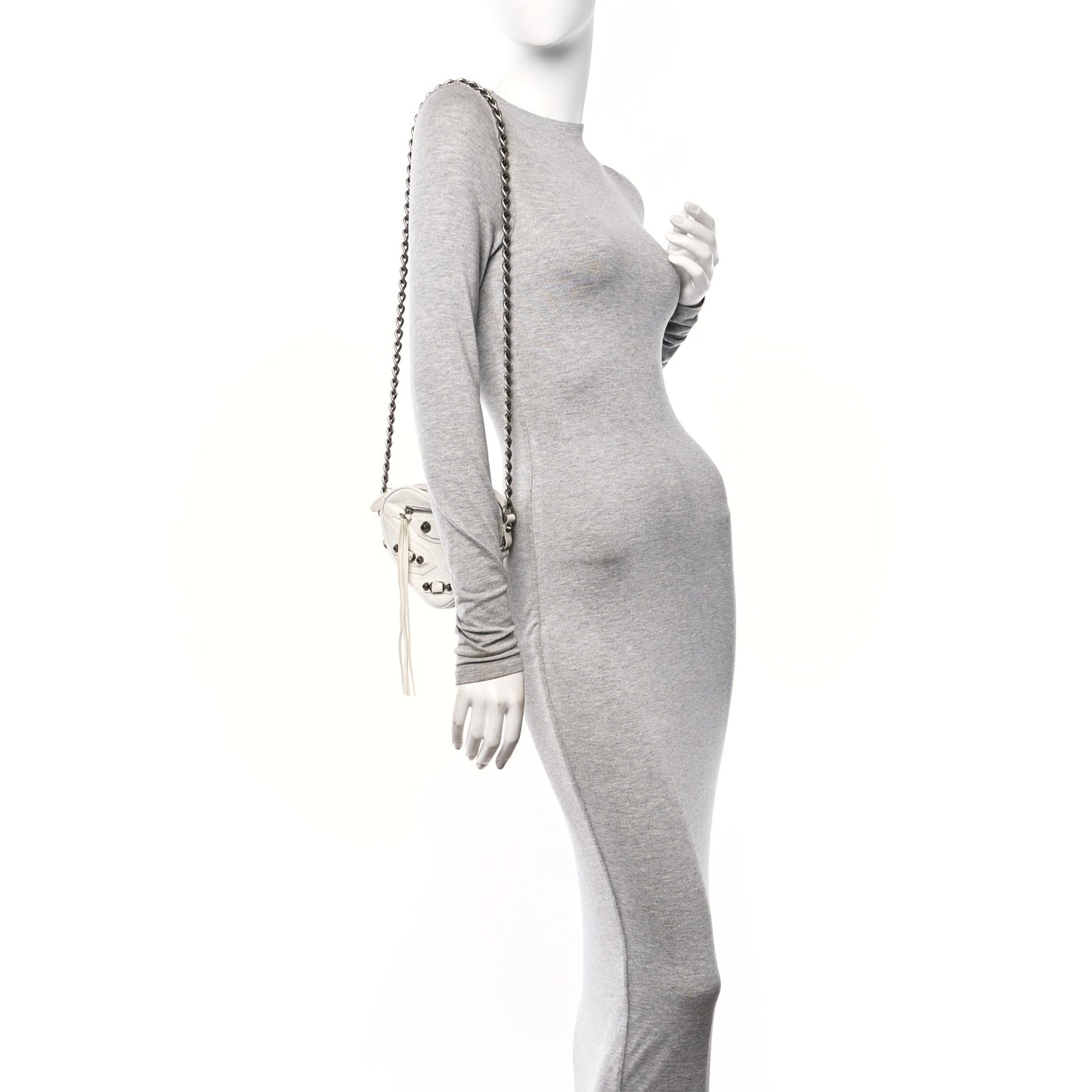 Agneau Arena Mini Le Cagole Heart Bag Optic White
