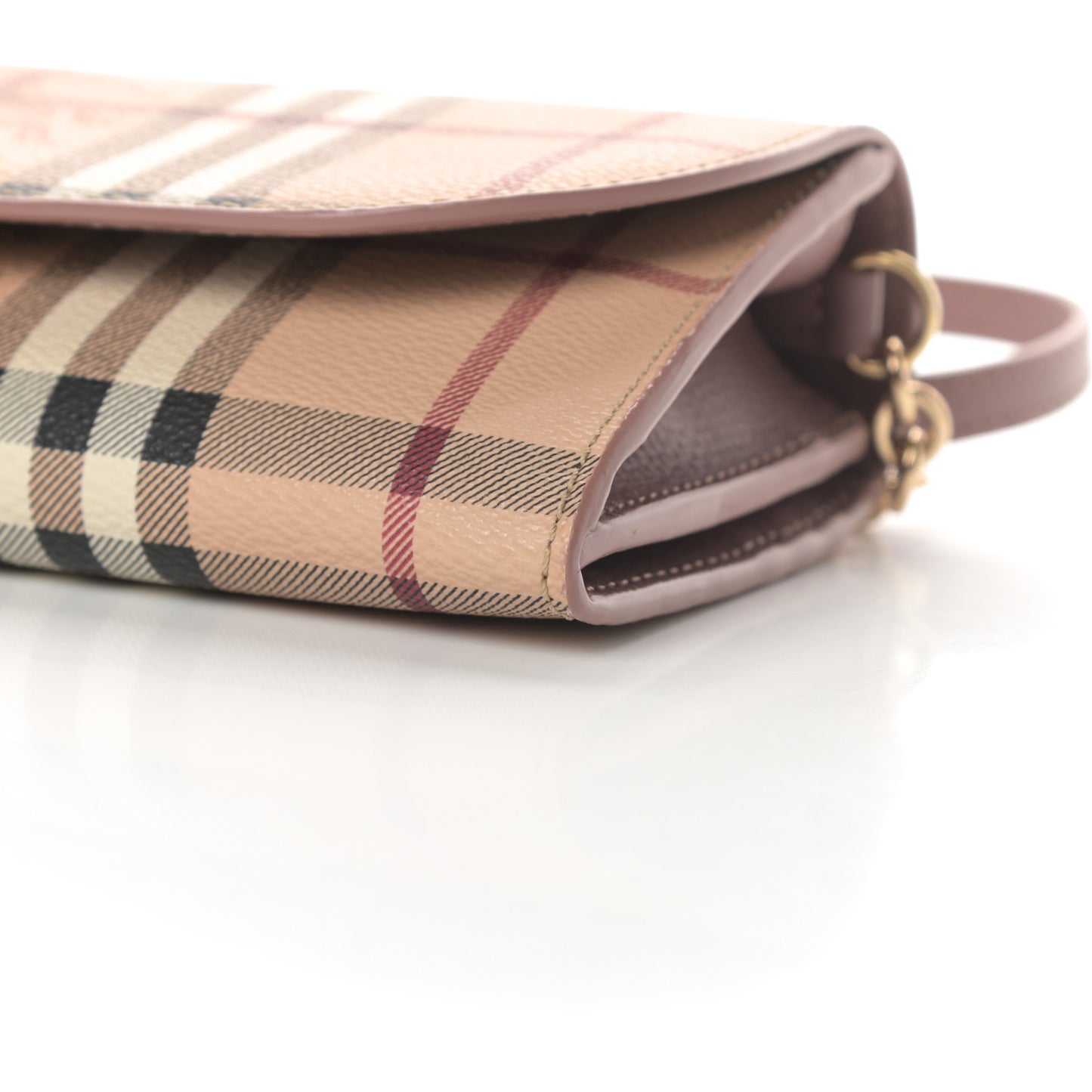 Haymarket Check Henley Wallet On Chain Dusty Pink