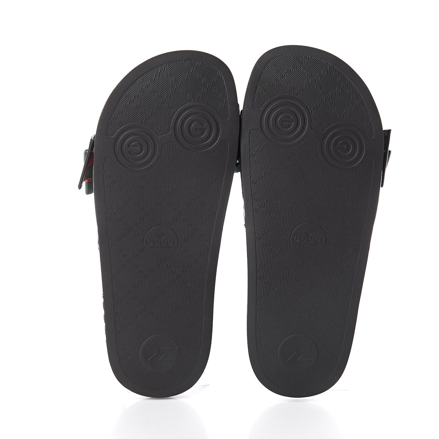 Satin Web Bow Slide Sandals 37 Black