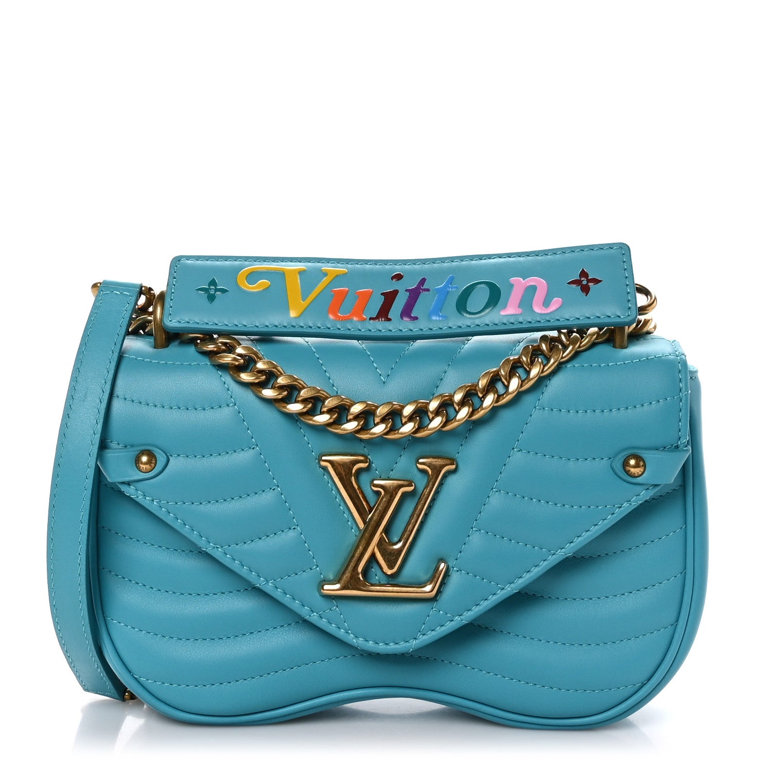 Louis Vuitton Calfskin New Wave Chain PM Malibu Green 1 of 9