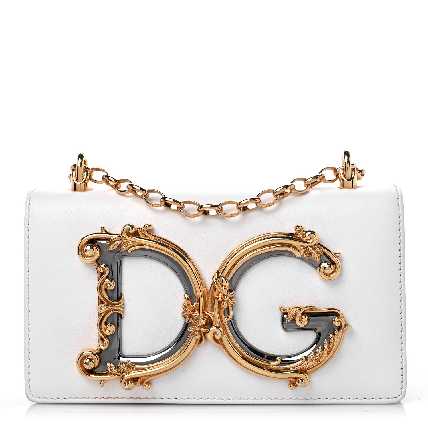 Dolce & Gabbana Nappa DG Girls Shoulder Bag White 1 of 9