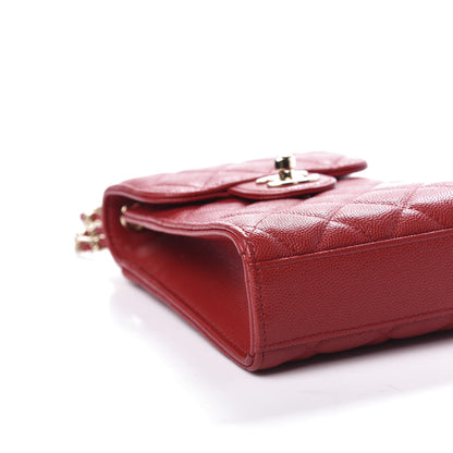 Chanel Caviar Quilted Classic Phone Holder Red 6 of 12