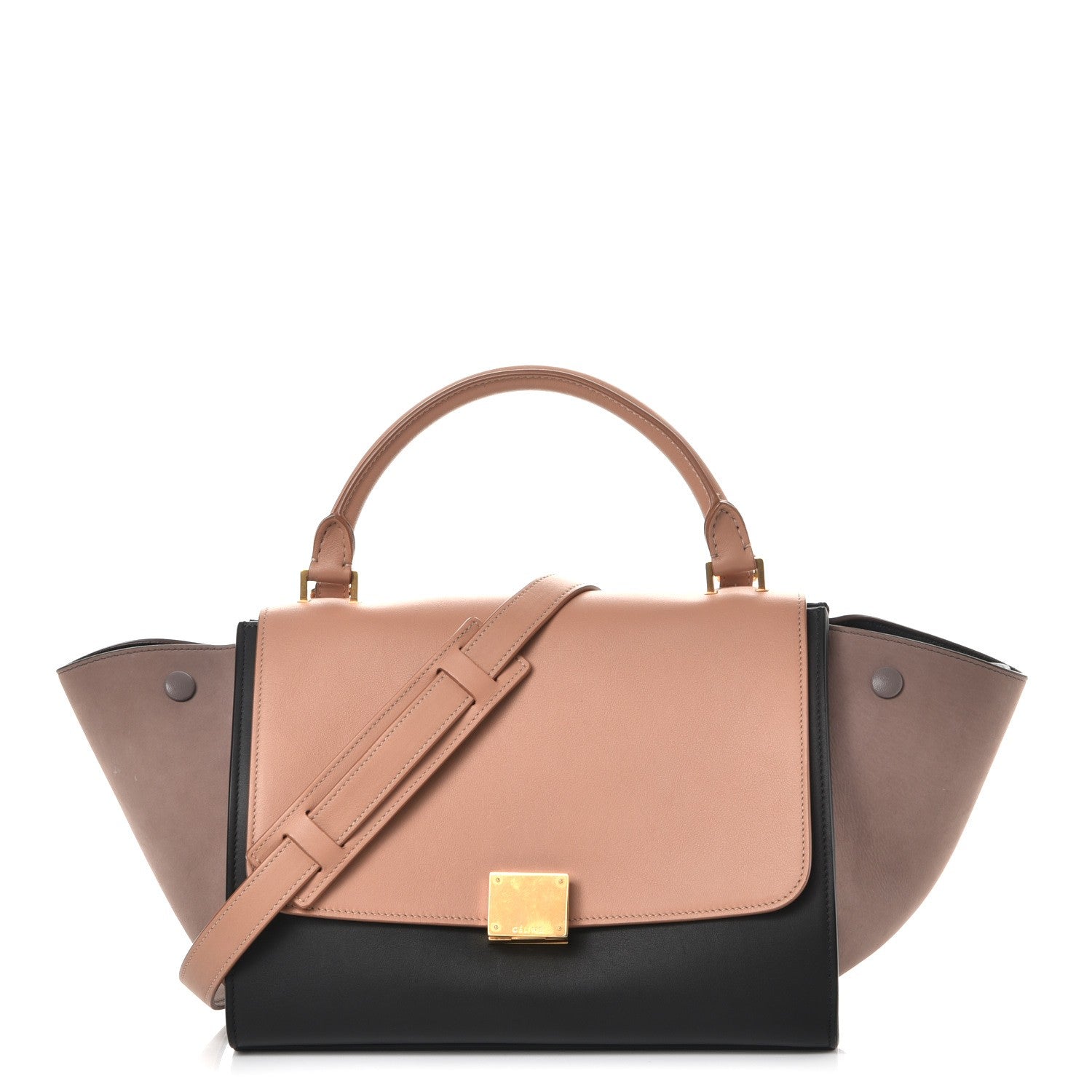 Celine Smooth Calfskin Small Trapeze Nude 1 of 12