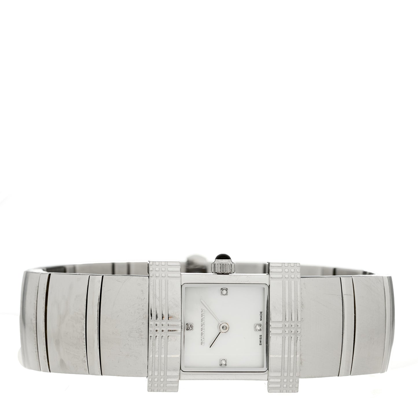Stainless Steel Diamond Mother of Pearl 24mm Quartz Watch BU4500