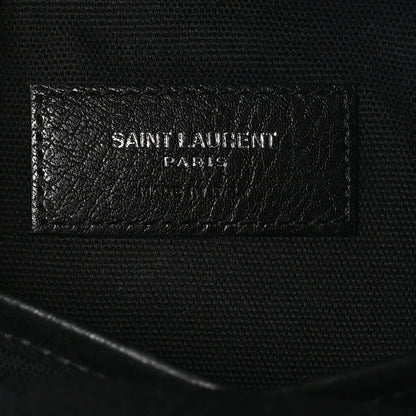 Saint Laurent Canvas Rive Gauche City Backpack White Black 6 of 10