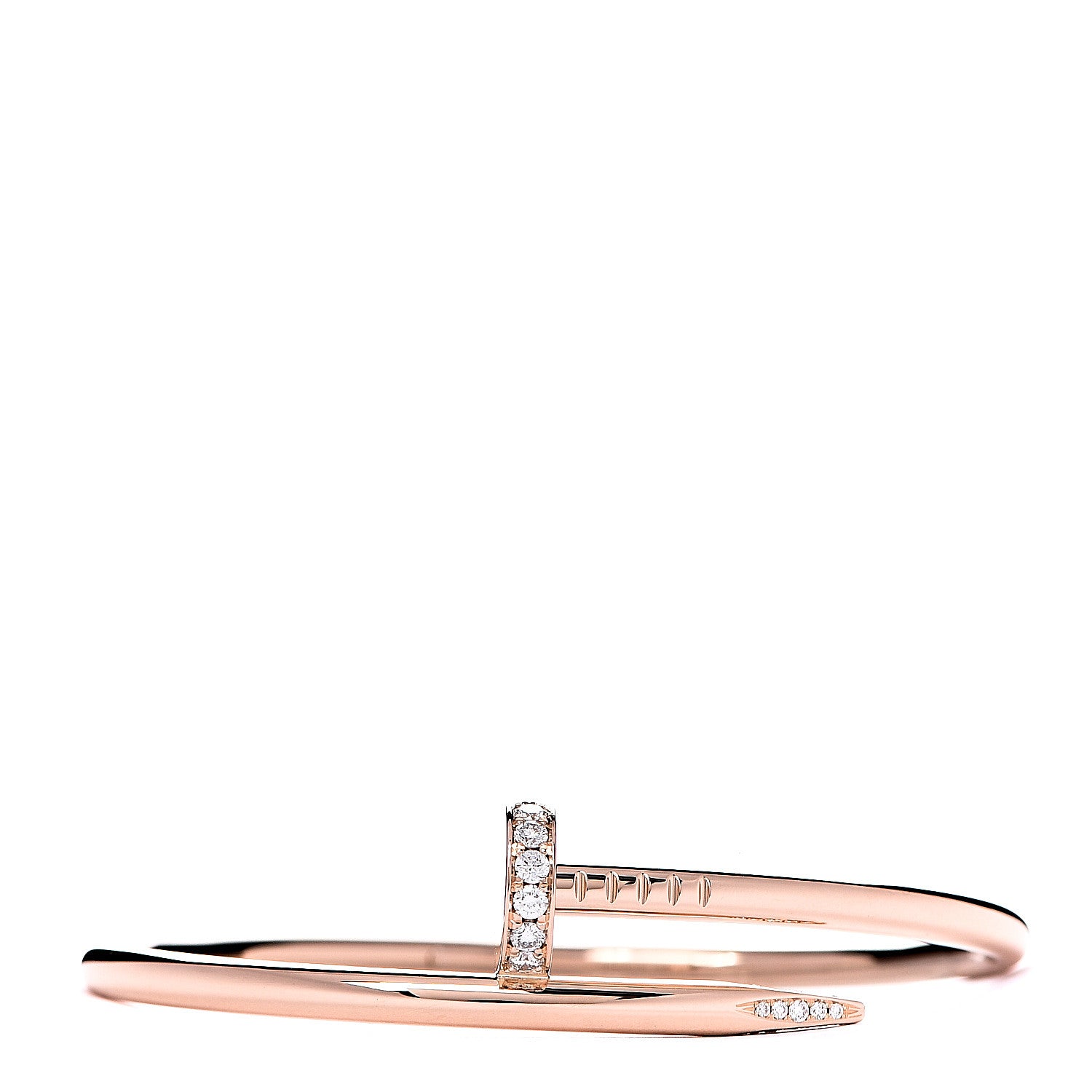 Cartier 18K Pink Gold Diamond Juste Un Clou Bracelet 16 1 of 5