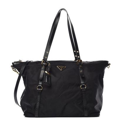 Prada Tessuto Nylon Saffiano Tote Black 1 of 9