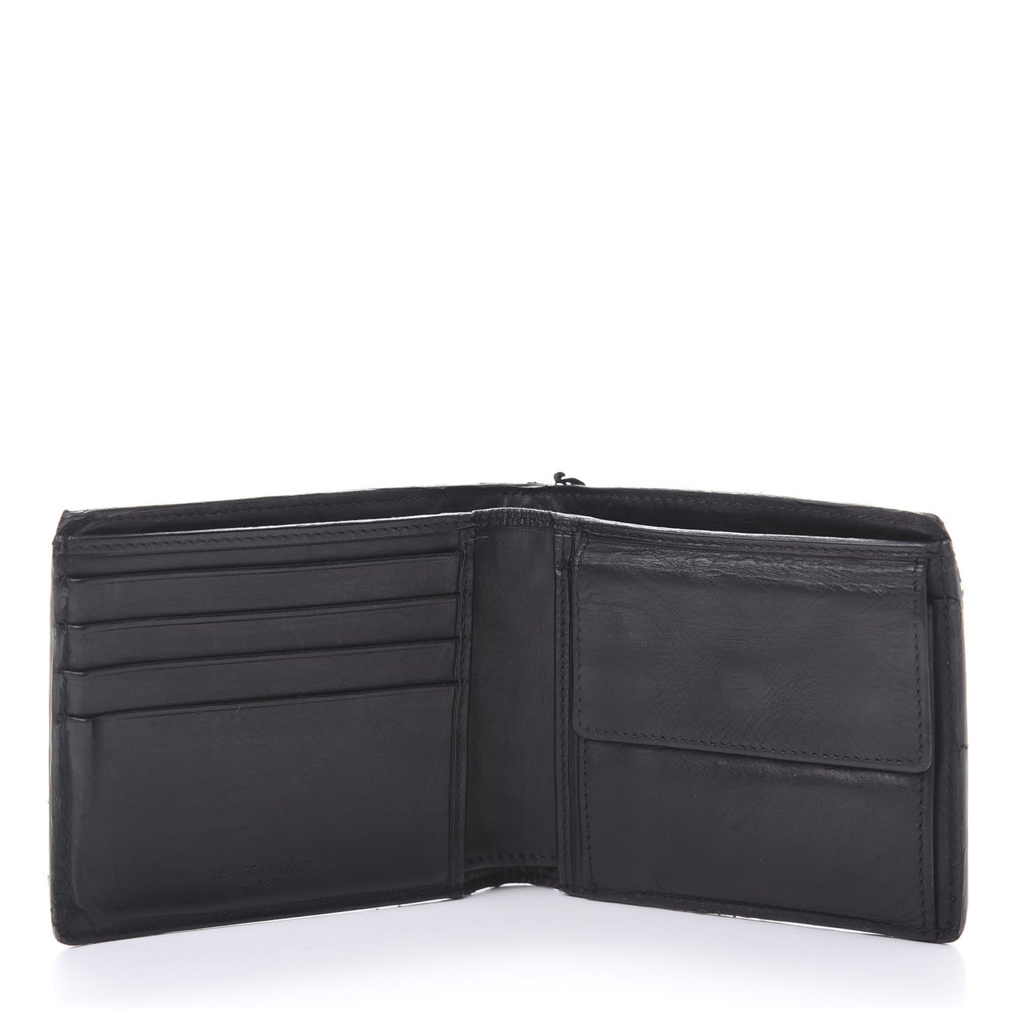 Nappa Intrecciato Bi-Fold Wallet Black