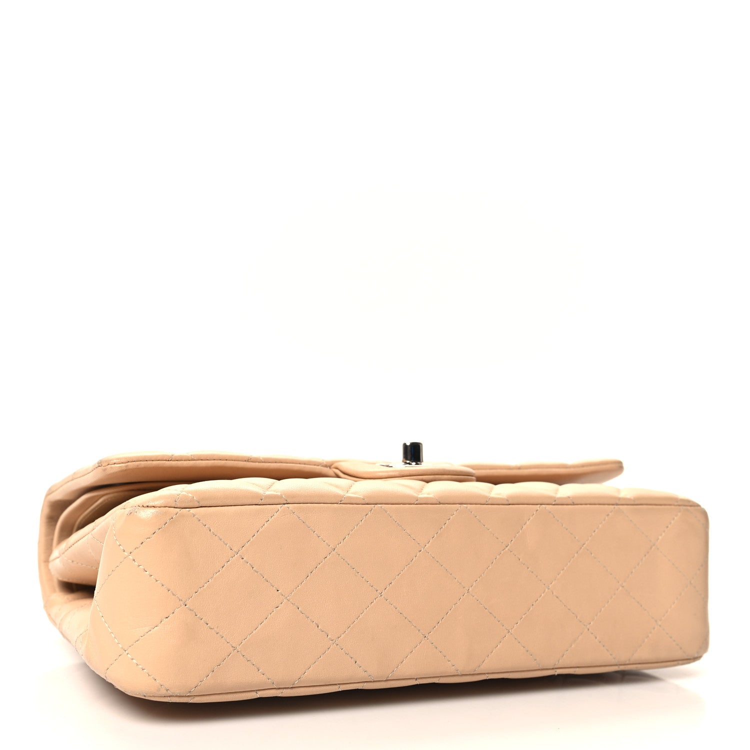 Chanel Lambskin Quilted Medium Double Flap Beige 4 of 15