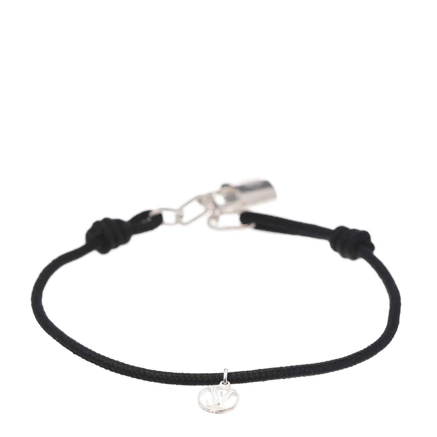 Louis Vuitton Sterling Silver Lockit Bracelet Black 3 of 5