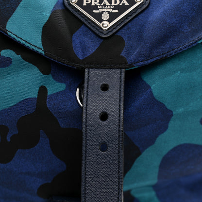 Prada Tessuto Nylon Camouflage Print Backpack Royal 12 of 13