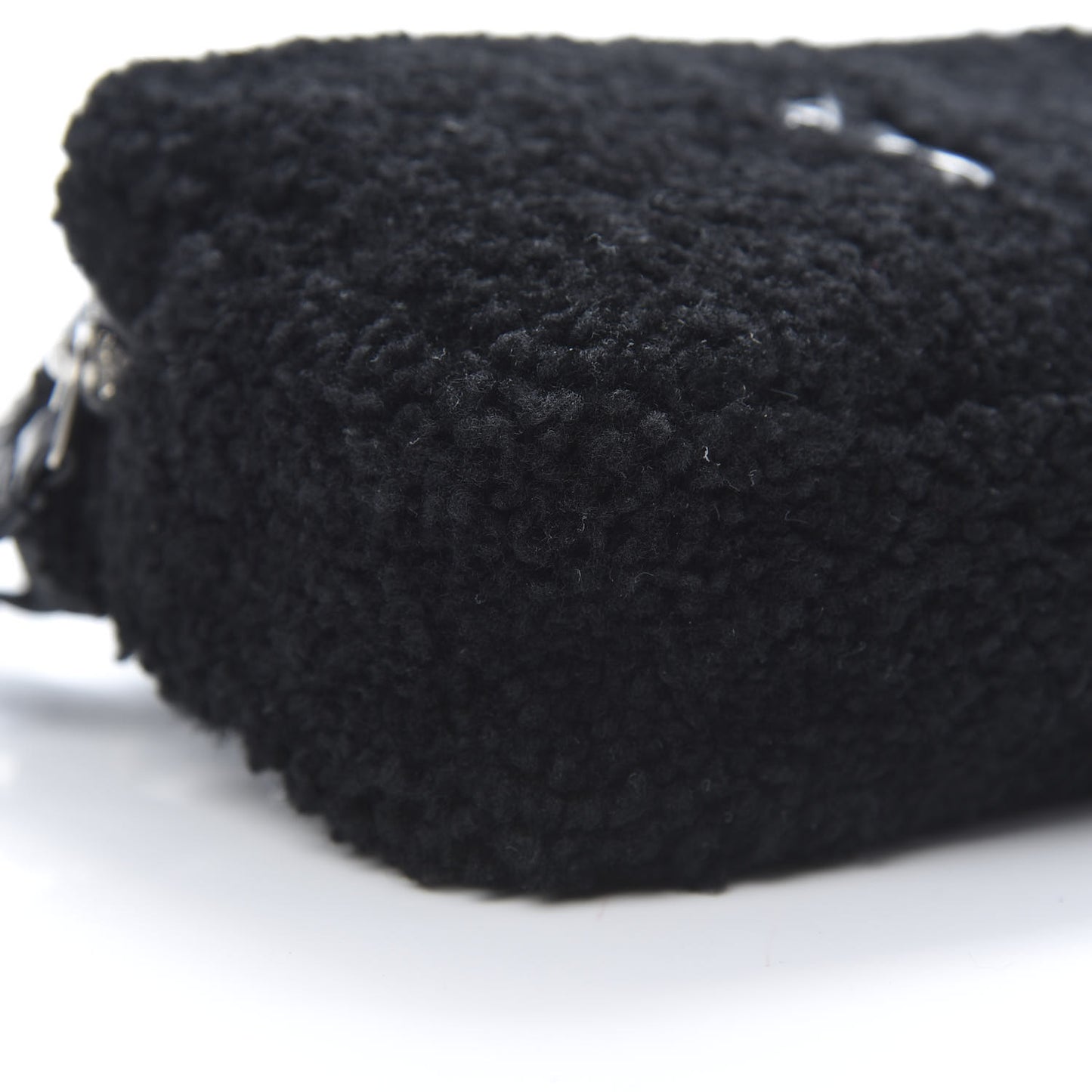 Shearling Monogram Lou Belt Bag Black
