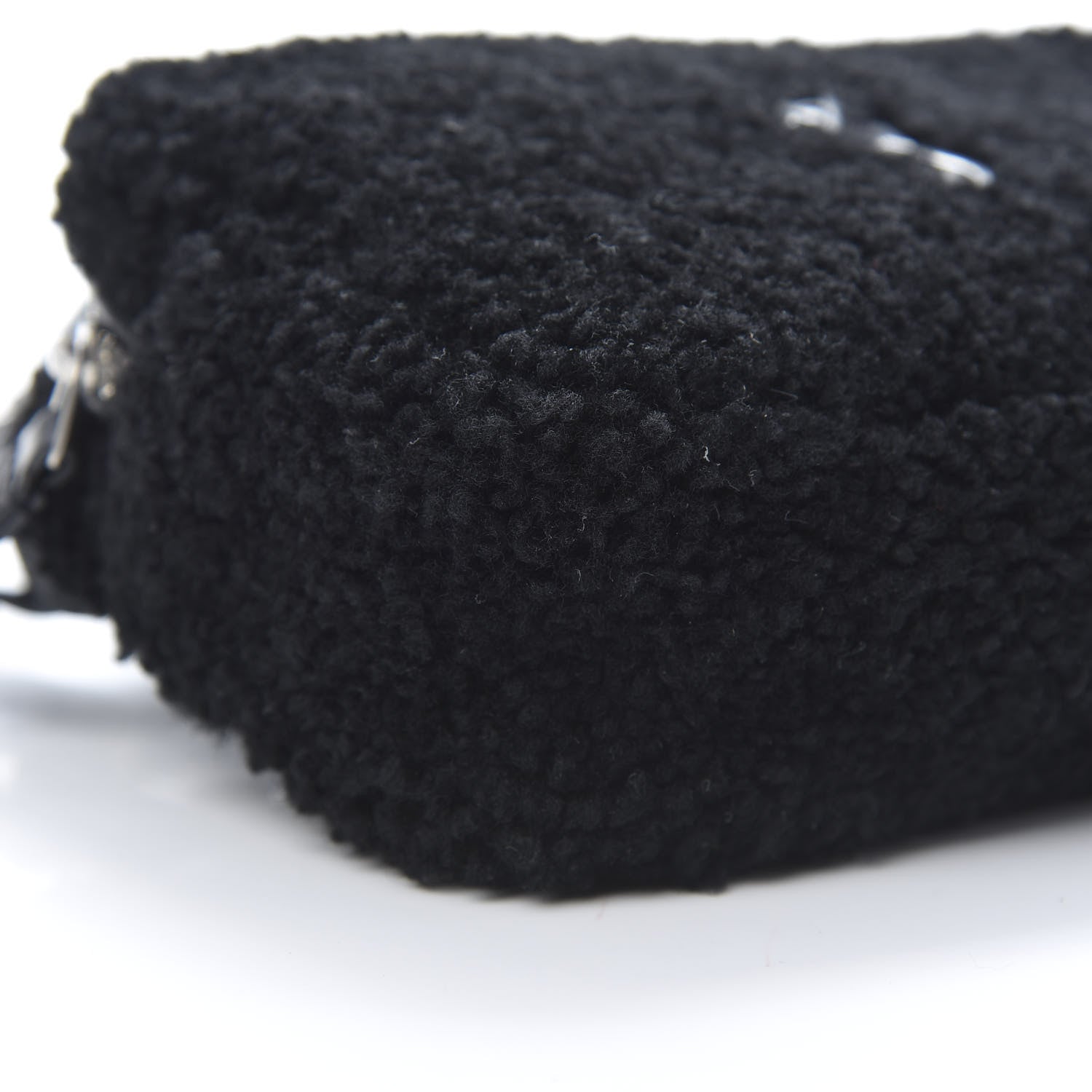 Saint Laurent Shearling Monogram Lou Belt Bag Black 9 of 10