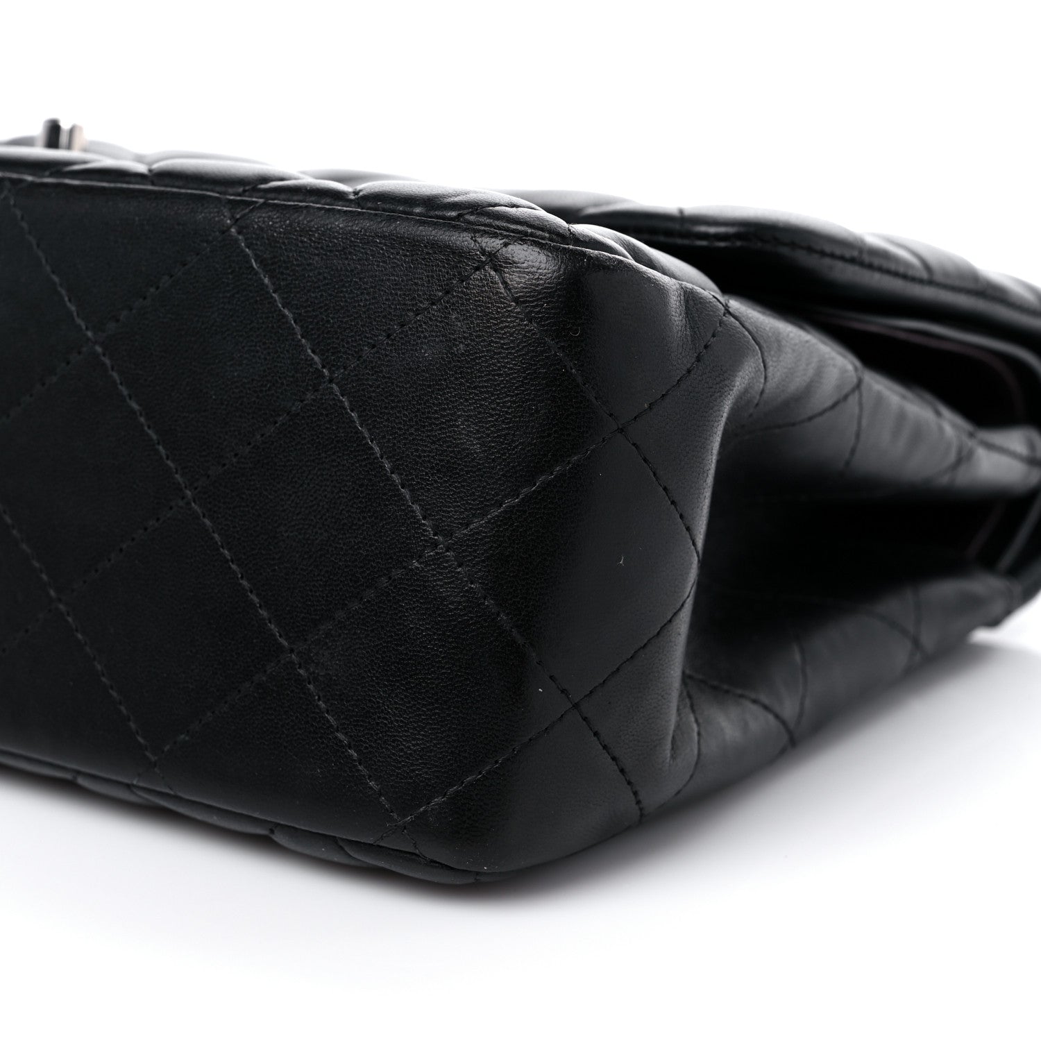 Chanel Lambskin Quilted Jumbo Double Flap Black 9 of 11