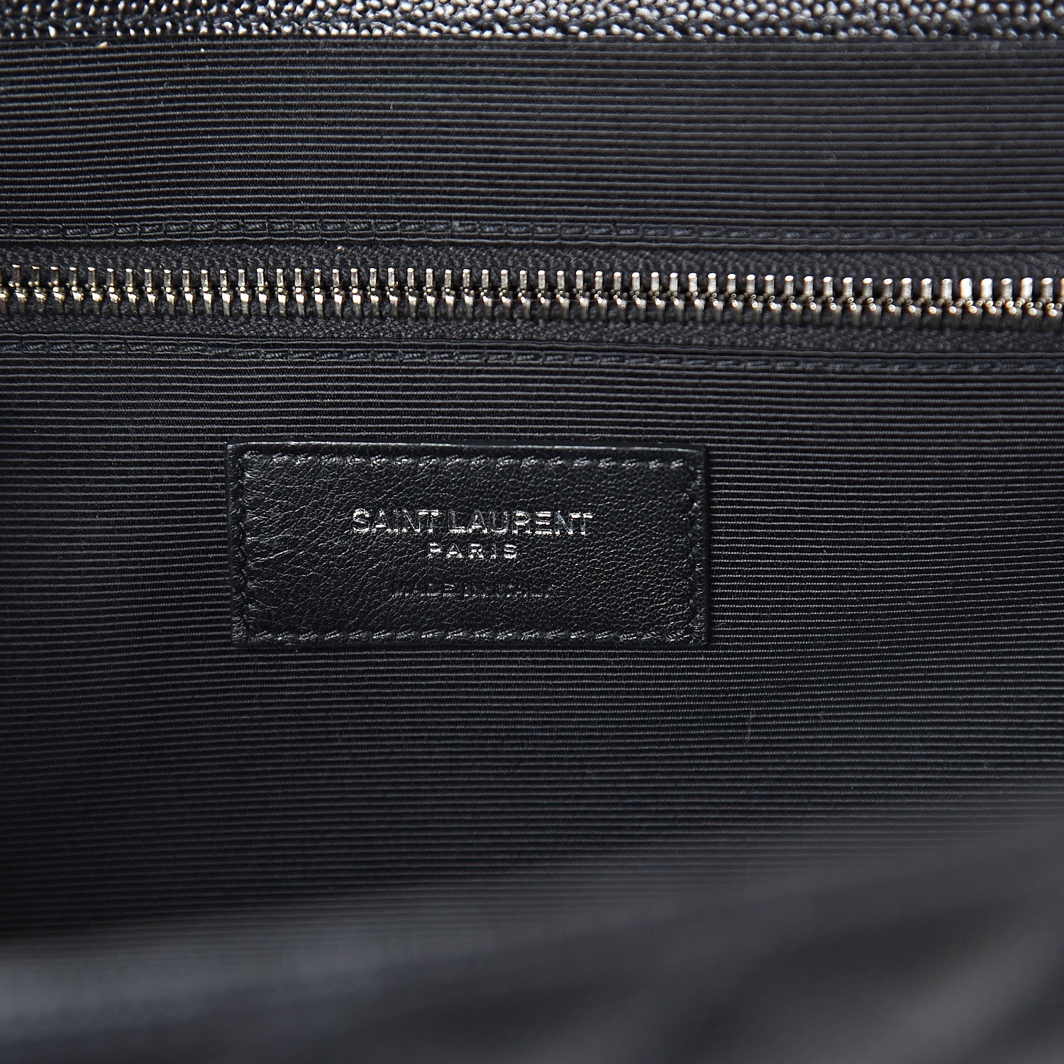 Saint Laurent Grain De Poudre Large Tri-Quilt Monogram Satchel Black 5 of 8