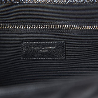 Saint Laurent Grain De Poudre Large Tri-Quilt Monogram Satchel Black 5 of 8