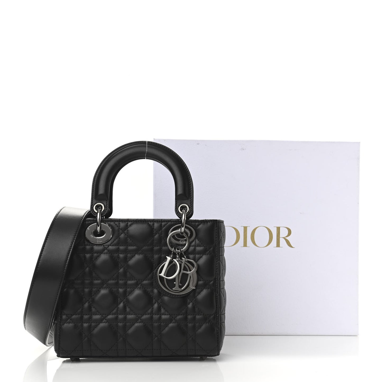 Lambskin Cannage Small My ABCDior Lady Dior Black