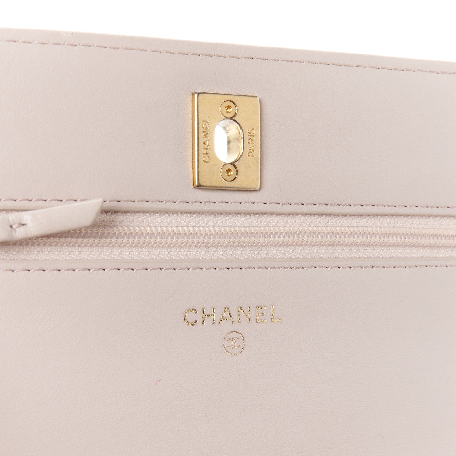 Chanel Lambskin Quilted CC Pearl Crush Wallet on Chain WOC Light Purple 6 of 11