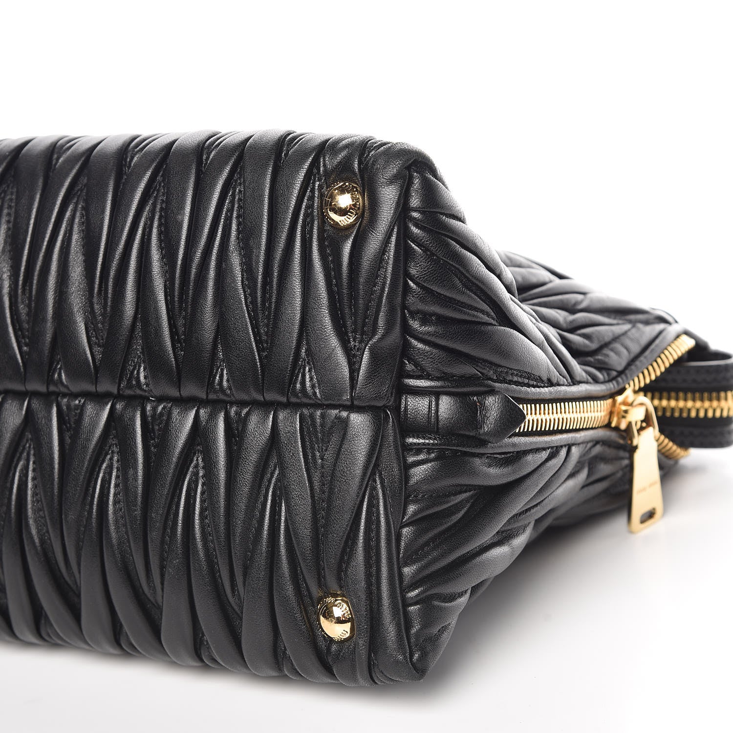 Miu Miu Nappa Matelasse Zip Tote Black 10 of 10