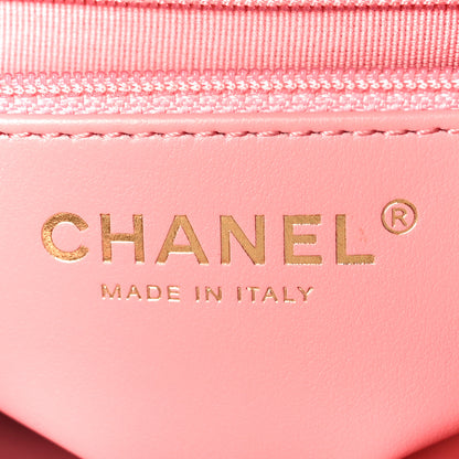 Chanel Shiny Aged Calfskin Quilted Nano Kelly Shopper Coral Pink 7 of 11