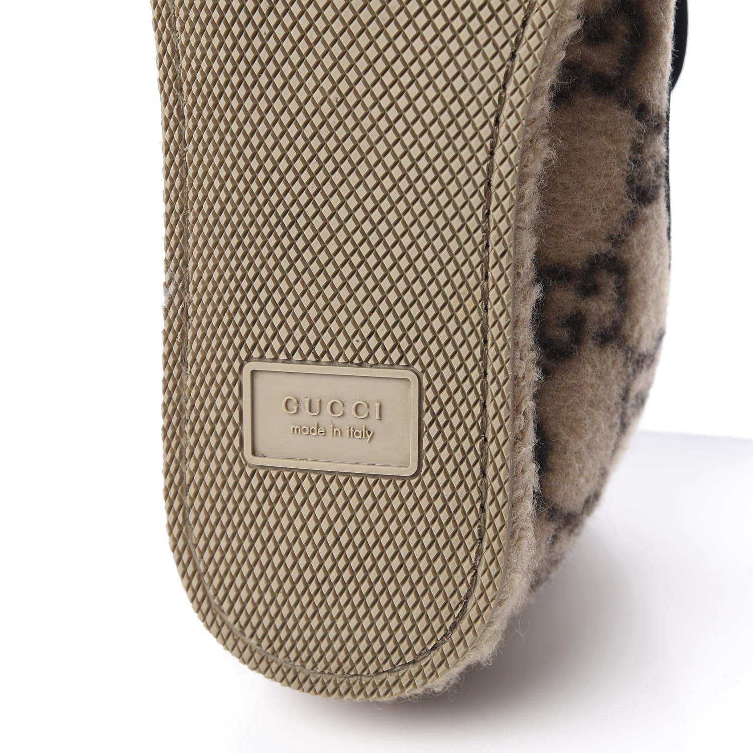 Gucci Covered Wool GG Monogram Mens Fria Horsebit Loafers 6 Beige Ebony Black Butterscotch 10 of 11
