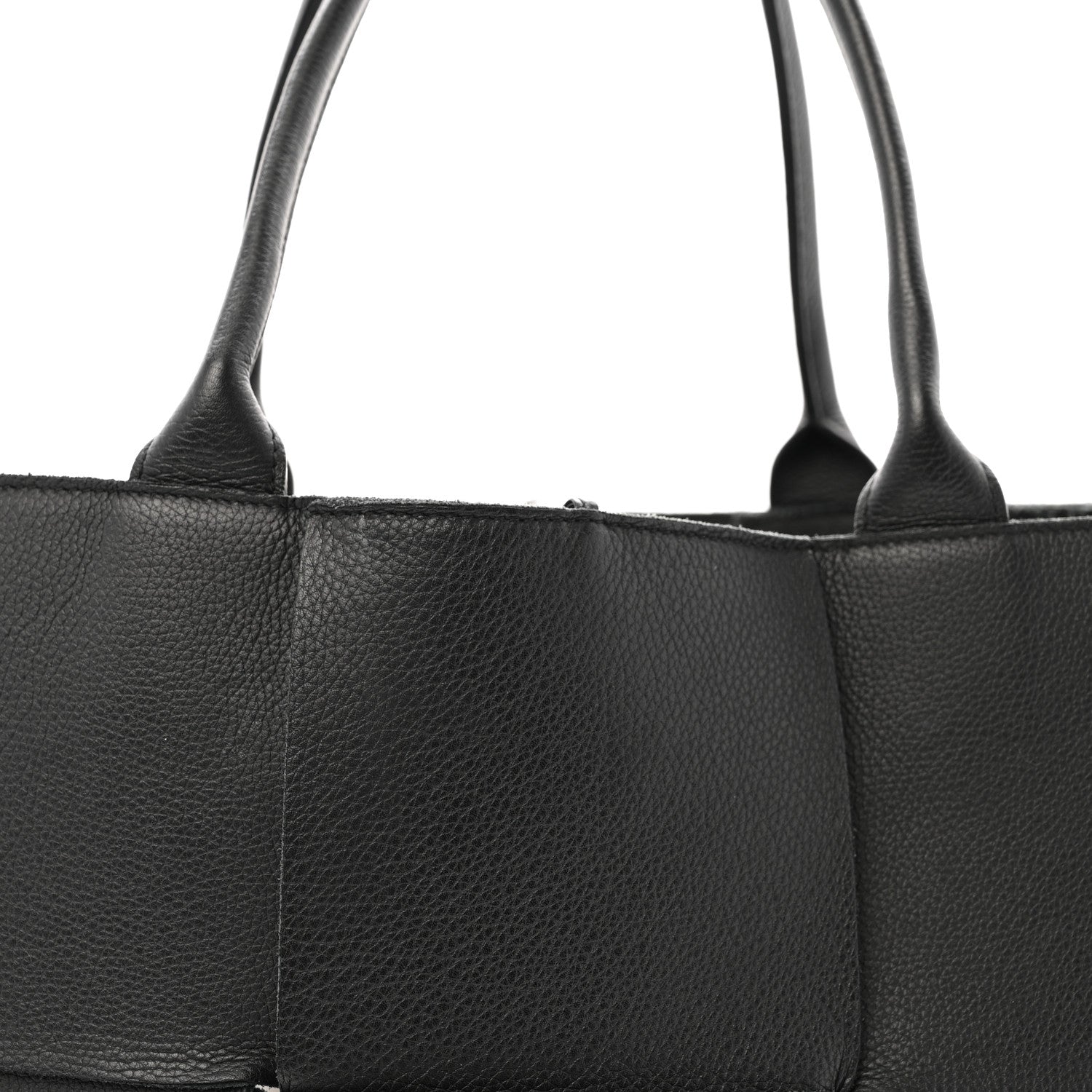 Bottega Veneta Grained Calfskin Maxi Intrecciato Arco Black 8 of 11
