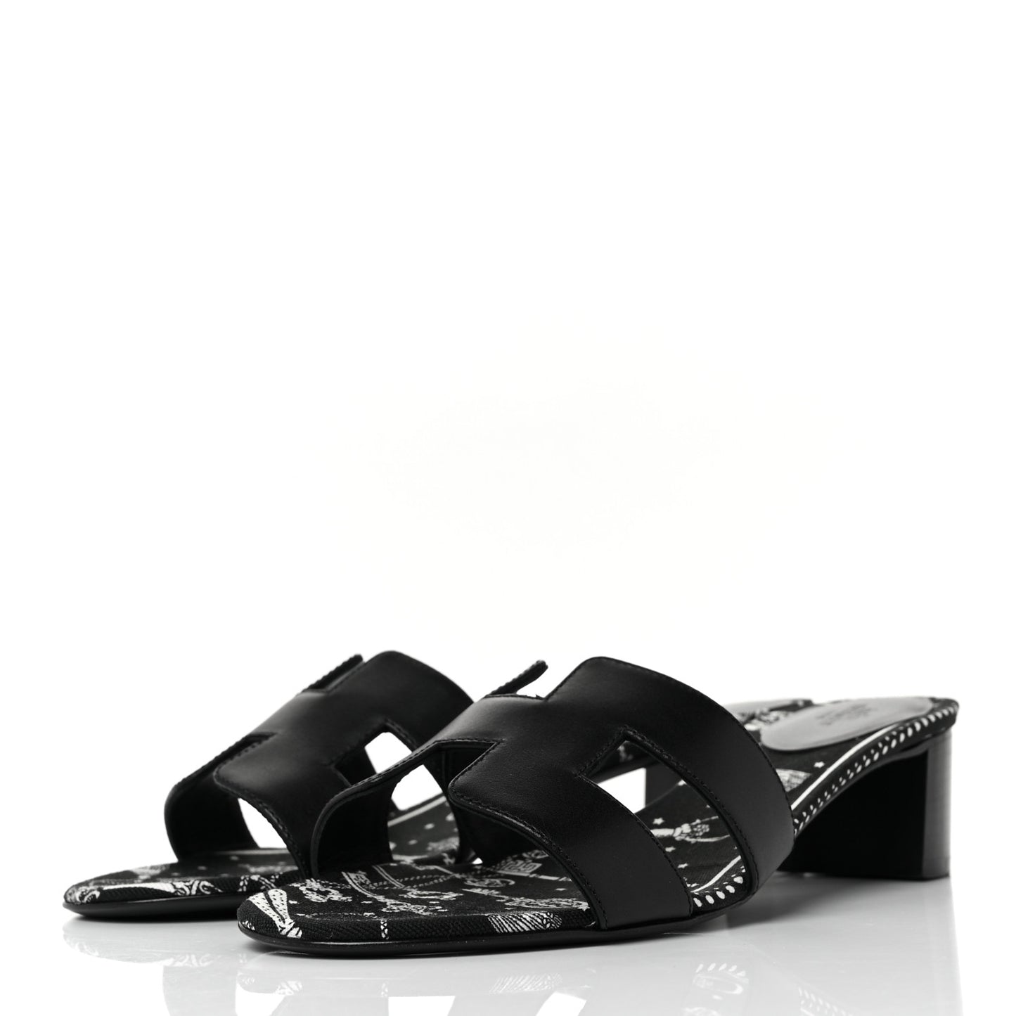 Calfskin Oasis Sandals 38.5 Black