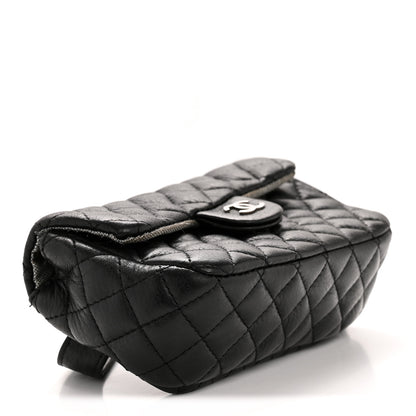 Chanel Grained Calfskin Quilted CC Uniform Flap Belt Bag Black 4 of 15