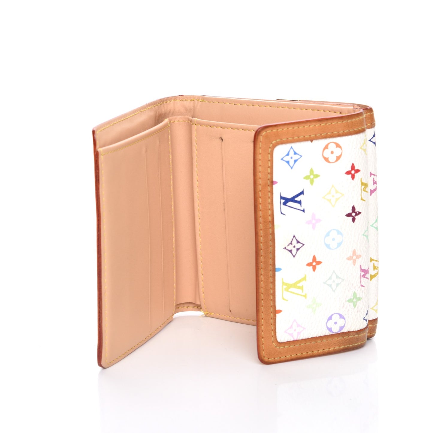 Monogram Multicolor Porte-Monnaie Billets Wallet White