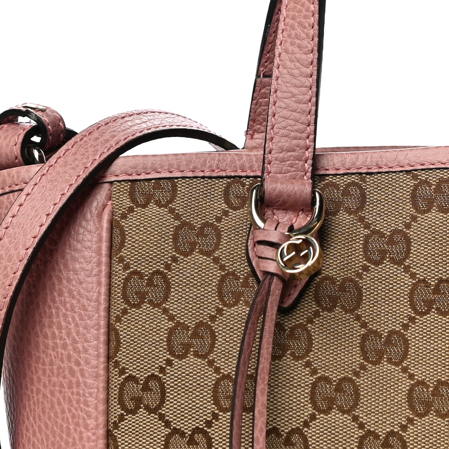Monogram Small Bree Tote Beige Soft Pink