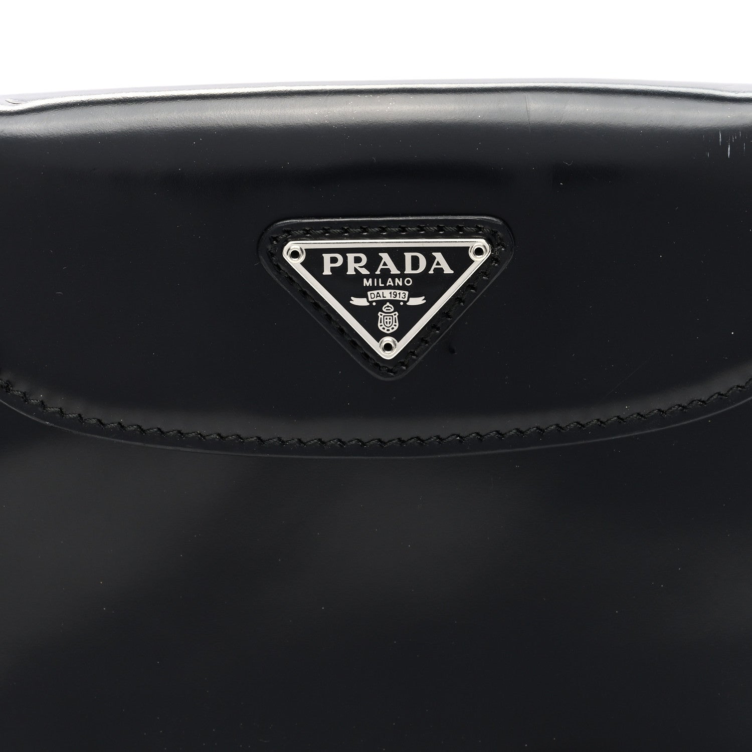 Prada Spazzolato Mini Cleo Flap Adjustable Strap Shoulder Bag Black 7 of 9