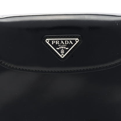 Prada Spazzolato Mini Cleo Flap Adjustable Strap Shoulder Bag Black 7 of 9