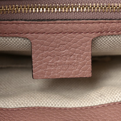 Gucci Pebbled Calfskin Medium Soho Chain Shoulder Bag Dark Cipria 6 of 10