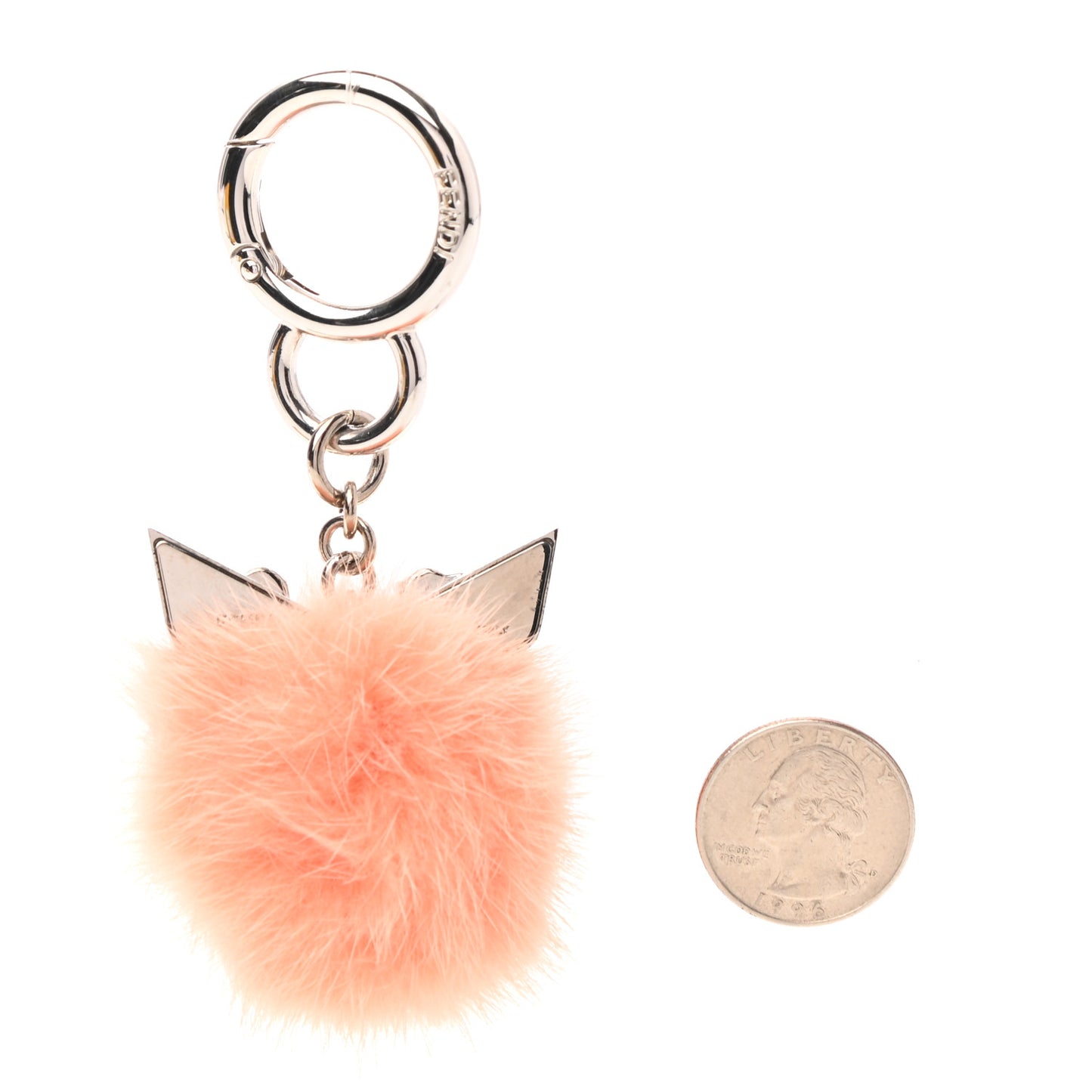 Mink Fur Monster Eyes Mini Pom Pom Bag Charm Pink