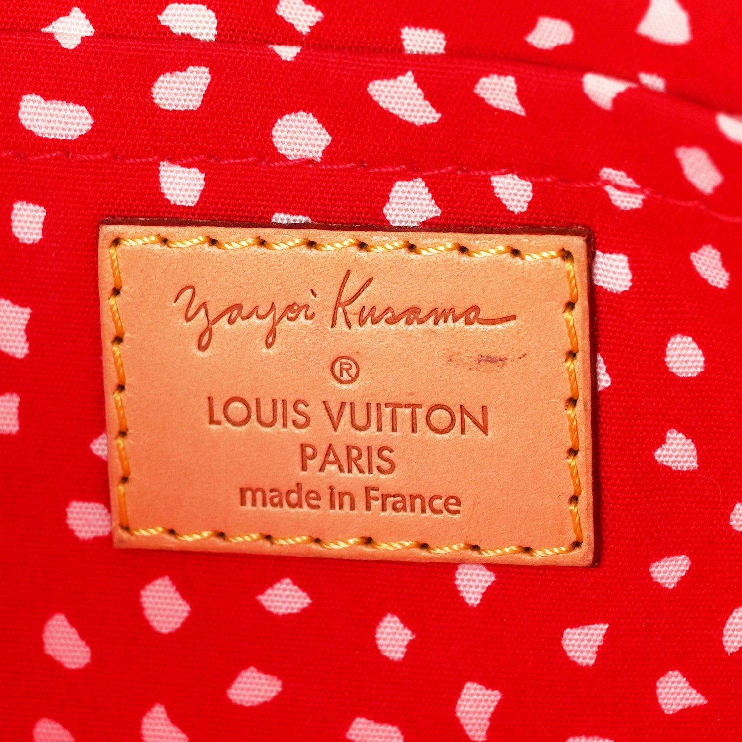 Louis Vuitton Vernis Kusama Infinity Dots Pochette Accessories Red 6 of 8