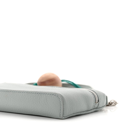 Loro Piana Grained Calfskin Extra Pocket Mini Pouch Minty Breeze 9 of 10