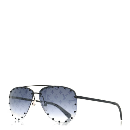 Louis Vuitton Monogram The Party Aviator Sunglasses Z0971U Black 1 of 8