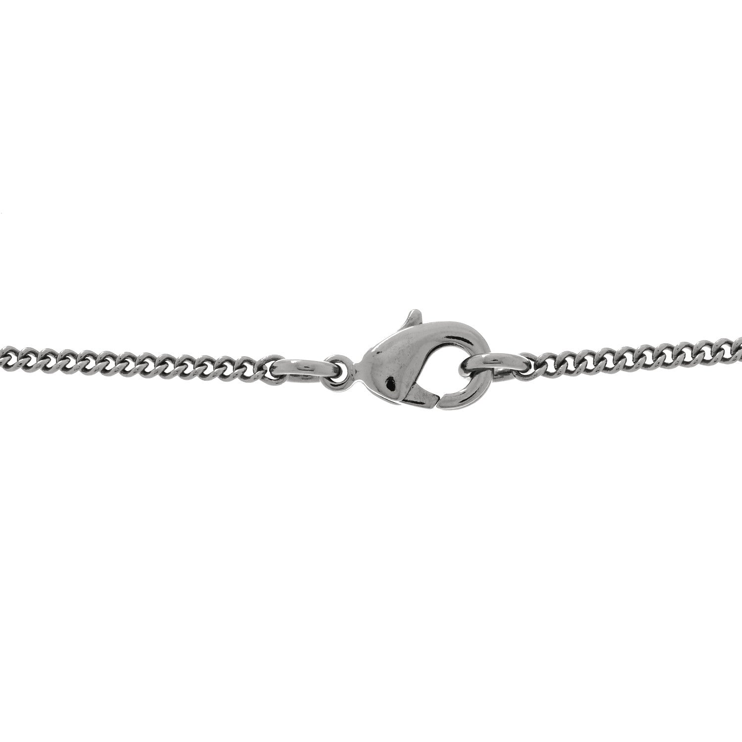 Chanel Crystal Pearl CC Pendant Necklace Silver Grey 3 of 3