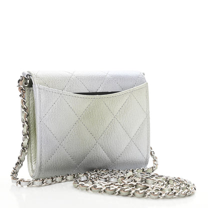 Chanel Metallic Goatskin Quilted Ombre Classic Clutch With Chain 3 of 10