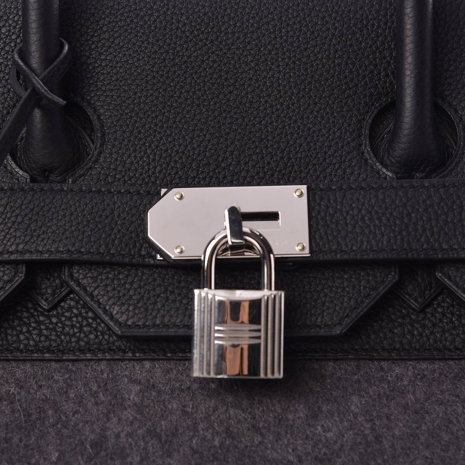 Hermes Togo Wool HAC Travel Birkin 50 Black 10 of 10