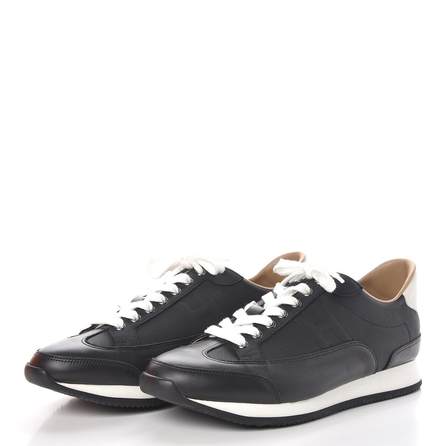 Matte Epsom Mens Goal Sneakers 43 Black
