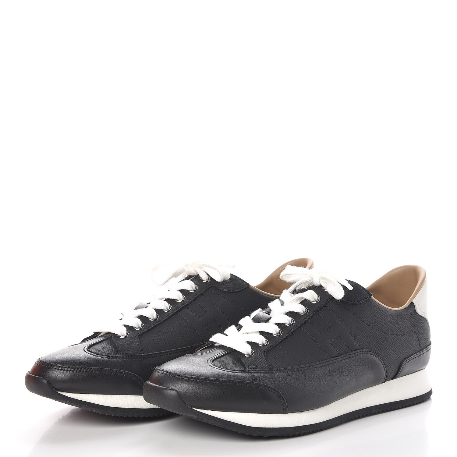 Hermes Matte Epsom Mens Goal Sneakers 43 Black 3 of 9