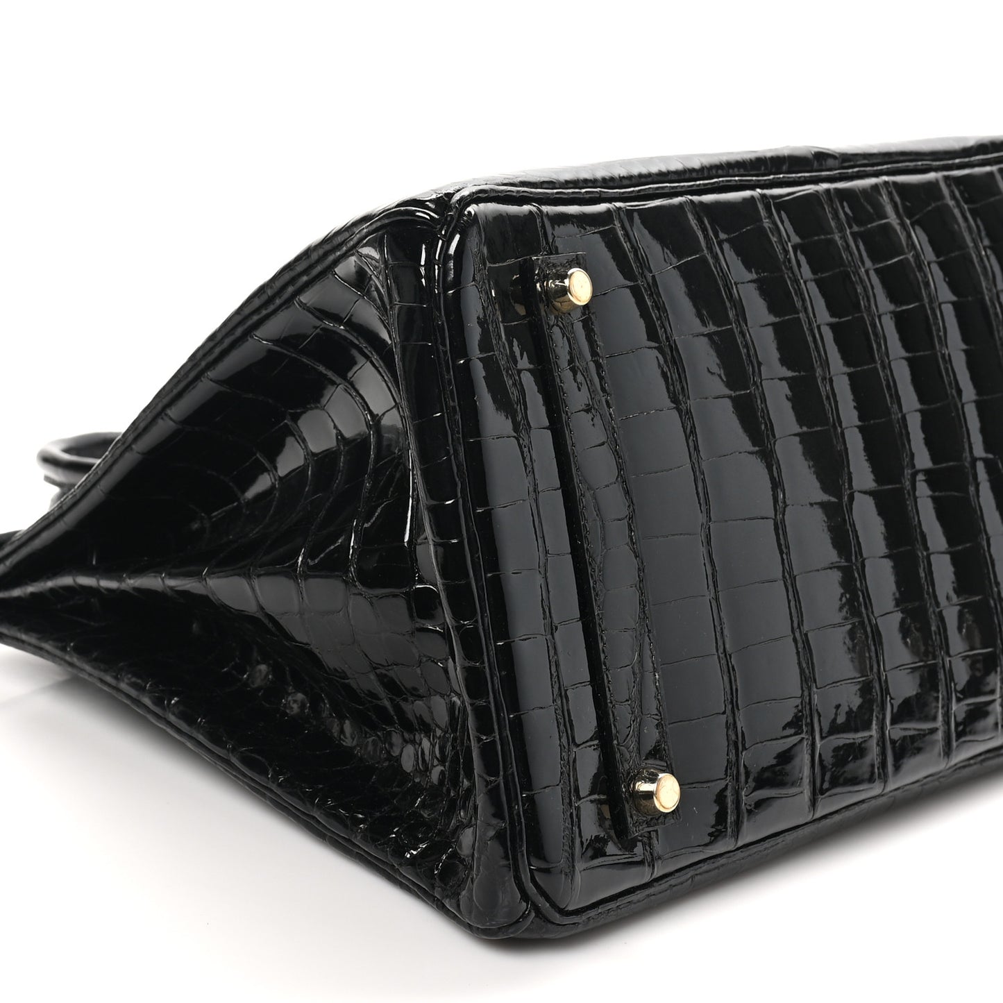 Shiny Porosus Crocodile Birkin 35 Black