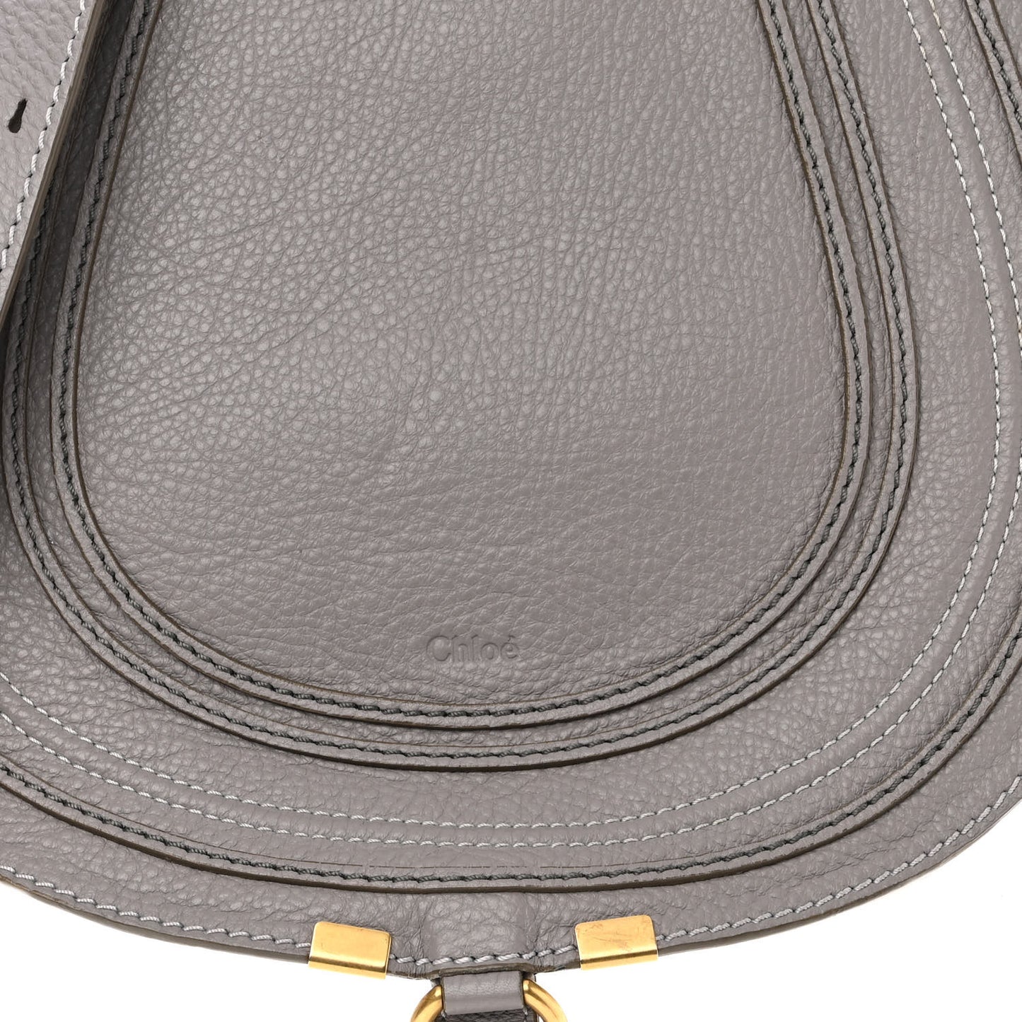 Calfskin Medium Marcie Round Crossbody Bag Cashmere Grey
