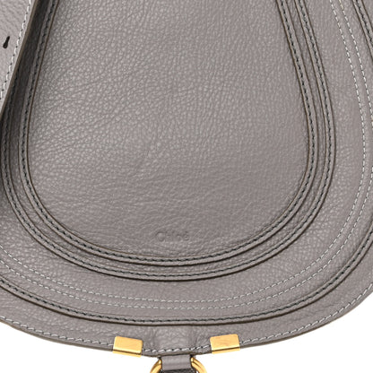 Chloe Calfskin Medium Marcie Round Crossbody Bag Cashmere Grey 7 of 10