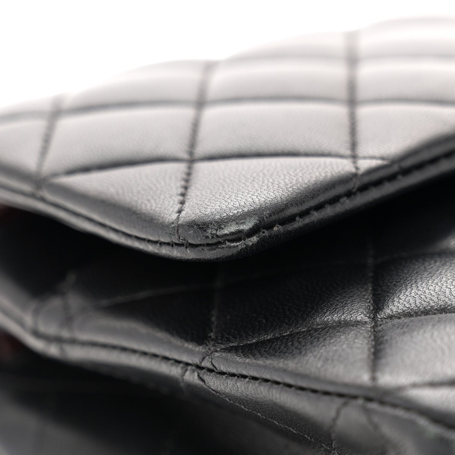 Chanel Lambskin Quilted Medium Double Flap Black 14 of 16