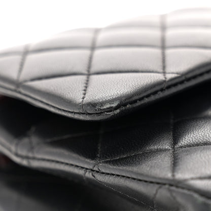 Chanel Lambskin Quilted Medium Double Flap Black 14 of 16